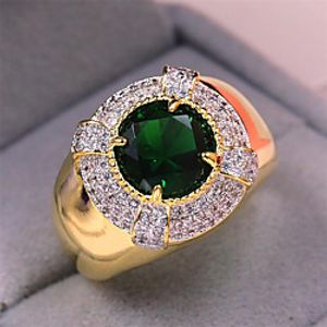 Band Ring Classic Gold Copper Imitation Diamond Flower Stylish 1pc 7 8 9 10 11 / Men's miniinthebox