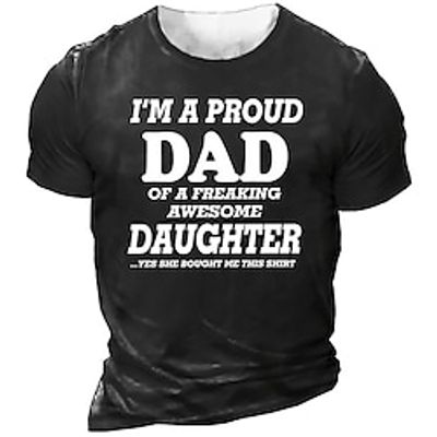 Men's Unisex T shirt Tee 3D Print Graphic Prints Letter Crew Neck Street Daily Print Short Sleeve Tops Casual Designer Big and Tall Sports Black Gray Army Green Lightinthebox