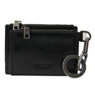 Dolce Gabbana Black Leather Zip Logo Keyring Coin Purse Keyring Wallet - SMY101292