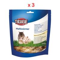 Trixie Dried Mealworms for Small Pets , Bird and Reptiles 200G Pack Of 3