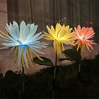 Solar Epiphyllum Lamp Outdoor Courtyard Lawn Decoration Floor Insertion LED Landscape Lamp Holiday Party Decoration Lamp miniinthebox