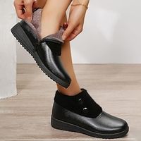 Women's Boots Platform Boots Snow Boots Outdoor Daily Fleece Lined Booties Ankle Boots Zipper Wedge Heel Round Toe Elegant Fashion Casual Faux Suede Zipper Black Brown miniinthebox