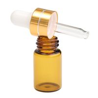 3ml Empty Essential Oil Refillable Bottles Mini Amber Glass Dropper Travel Portable Tools