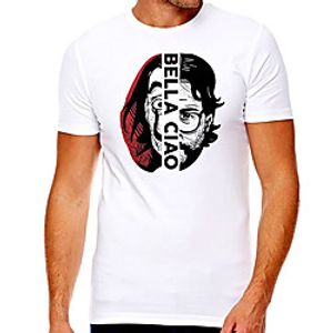 Men's Unisex Tee T shirt Hot Stamping Graphic Prints Human face Letter Plus Size Print Short Sleeve Casual Tops Cotton Basic Designer Big and Tall White Lightinthebox