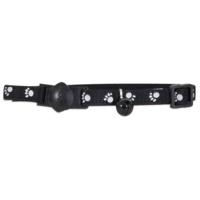 Petmate Breakaway Fashion Cat Collar Reflective Paw 3/8 Inch, Black