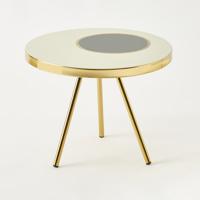 Metallic Round Accent Table - 51x51x41 cms