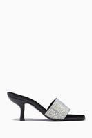 Dylan 50 Crystal Mule Sandals in Leather Dylan 50 Crystal Mule Sandals in Leather