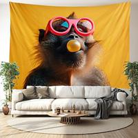 Monkey Portrait Hanging Tapestry Wall Art Large Tapestry Mural Decor Photograph Backdrop Blanket Curtain Home Bedroom Living Room Decoration Lightinthebox