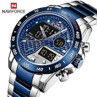 NAVIFORCE Fashion Men Watch Quartz Digital Male Clock Military Sport Stainless Steel Top Brand Luxury Coffee Man Wristwatch 9171 Lightinthebox - thumbnail