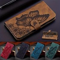 Phone Case For Samsung Galaxy S23 S22 Plus Ultra S21 A14 A72 A32 A52 S20 FE A22 Wallet Case Flip Cover with Stand Holder Card Slot Shockproof Butterfly TPU PU Leather miniinthebox