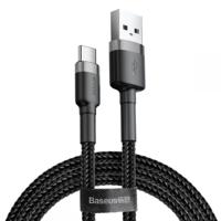 Baseus cafule Cable USB For Type-C 2A 2m - Gray/Black - thumbnail