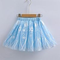 Kids Girls' Skirt Graphic Active Daily Cotton 3-10 Years Spring Light Blue Lightinthebox - thumbnail