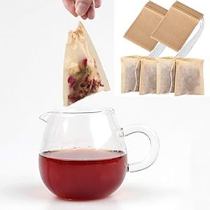 100 PCS Tea Filter Bags  Safe  Natural Material Disposable Tea Infuser for Loose Leaf Tea Coffee Spice Herbs miniinthebox