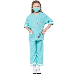 Doctor Cosplay Costume Outfits for Girls Kids with Mask Children Cosplay miniinthebox