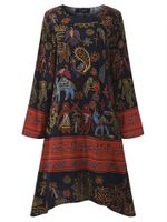 O-NEWE Folk Style Printed Dress
