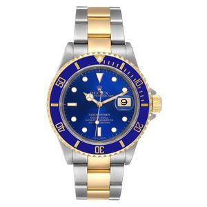 Submariner 40Mm Blue Dial Steel Yellow Gold Mens Watch 16613