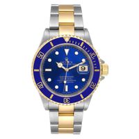 Submariner 40Mm Blue Dial Steel Yellow Gold Mens Watch 16613 - thumbnail
