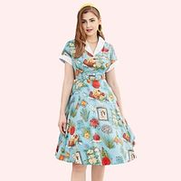 Retro Vintage 1950s Dress Swing Dress Flare Dress Audrey Hepburn Women's Masquerade Homecoming Tea Party Casual Daily Dress Lightinthebox