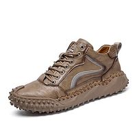 Men's Boots Sporty Look Comfort Shoes Sporty Daily Walking Shoes PU Mid-Calf Boots Black Khaki Brown Spring Summer Lightinthebox - thumbnail