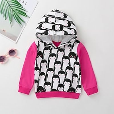 Kids Girls' Hoodie Animal School Long Sleeve Active 3-6 Years Winter Pink Lightinthebox