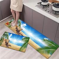 Beach View Area Rug Kitchen Rug Mat Non-Slip Oil Proof Floor Mat Livingroom Rug Indoor Outdoor Mat Bedroom Decor Bathroom Mat Entrance Rug Door Mat Lightinthebox