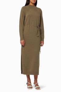 Raglan Knitted Dress with Belt