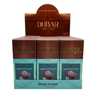 Dubar Chocolate, Coconut & Kunafa 100g Pack of 24