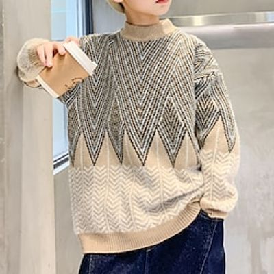 Kids Boys Sweater Geometric Long Sleeve Crewneck School Cool Black Fall Clothes 7-13 Years Lightinthebox Kids Boys Sweater Geometric Long Sleeve Crewneck School Cool Black Fall Clothes 7-13 Years Lightinthebox