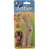 Pet Qwerks Smoked Cheese Wood Antler Nylon