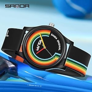 SANDA Ladies Watch Trend Creative Quartz Mens Sports Clock Fashion Casual Unisex Quartz Silicone Water proof Watch Reloj Señoras miniinthebox