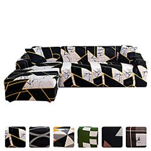 High Quality Print Dustproof All-powerful Slipcovers Stretch L Shape Sofa Cover Super Soft Fabric Couch Cover Sofa Furniture Protector With One Free Boster Case miniinthebox