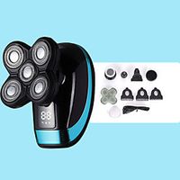 Electric Shaver Razor Rechargeable Razor Washing 5 Heads Bald Machine Lightinthebox - thumbnail