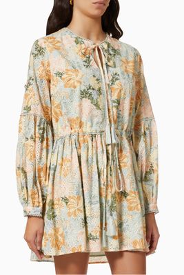 Anita Mini Dress in Broderie Anglaise Cotton Anita Mini Dress in Broderie Anglaise Cotton