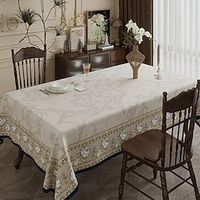 Farmhouse Retro Tablecloth Rectangular, Home Table Decor Waterproof and Oil-proof Table Cloth Cover for Dining, Patry, Family miniinthebox - thumbnail