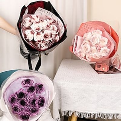 1pcs Rose Eternal Flower Bouquet Finished Valentine's Day Plum Flower Soap Fragrance Flower Bouquet. Lightinthebox