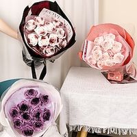 1pcs Rose Eternal Flower Bouquet Finished Valentine's Day Plum Flower Soap Fragrance Flower Bouquet. Lightinthebox - thumbnail