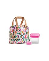 Fit & Fresh Etta Vee Minneola Lunch Kit Includes Deluxe Salad Container Blush Leopard