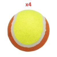Trixie Tennis Ball Toy For Dogs - Orange & Yellow 10cm (Pack Of 4)