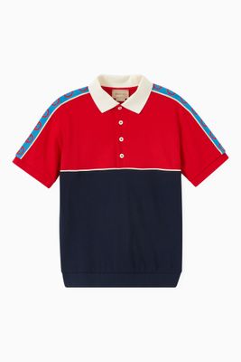 GG Polo in Stretch Cotton Piquet