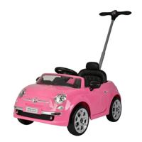 Megastar Licensed Fiat-500 Ride On Push And Pull Handle Mini Car - Pink (UAE Delivery Only)