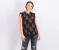Womens Floral Top  Navy Combo - thumbnail