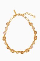 Crystal Offset Stones Necklace Crystal Offset Stones Necklace