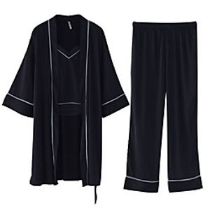 Women's Deep V Suits Pajamas Solid Colored miniinthebox