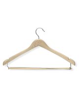 Honey Can Do Centred Suit Hanger With Locking Bar Maple - thumbnail