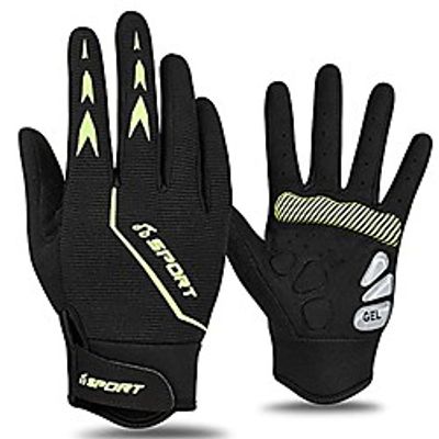 cycling gloves bike motorcycle: bicycle gloves for men women shock-absorbing padded mountain biking gloves with touch screen full finger bicycle goves for riding - antiskid breathable Lightinthebox