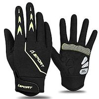 cycling gloves bike motorcycle: bicycle gloves for men women shock-absorbing padded mountain biking gloves with touch screen full finger bicycle goves for riding - antiskid breathable Lightinthebox - thumbnail