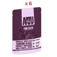 Aatu Chicken & Quail Wet Cat Food 85g Pack Of 6