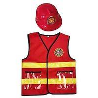 Boys Girls' Fireman Cosplay Costume Outfits For Masquerade Cosplay Kid's Vest Hat Lightinthebox