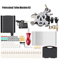 Beginner Tattoo Machine Kit Gun Power Supply Premium Inks Needles Grip Box Set Lightinthebox