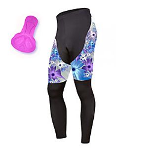 21Grams Women's Cycling Tights Bike Tights Moisture Wicking Sports Floral Botanical Purple Mountain Bike MTB Road Bike Cycling Clothing Apparel Bike Wear  Athleisure Lightinthebox